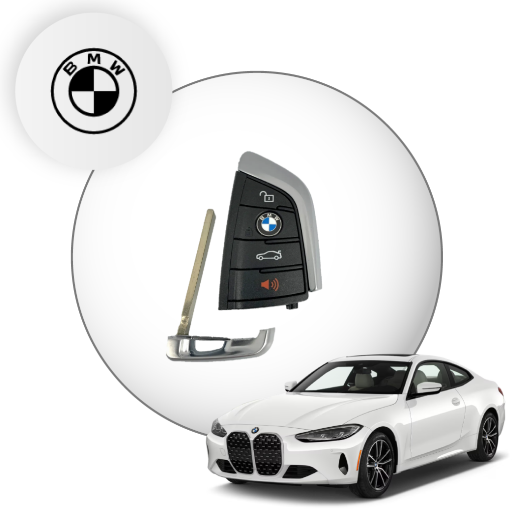 BMW key and vehicle